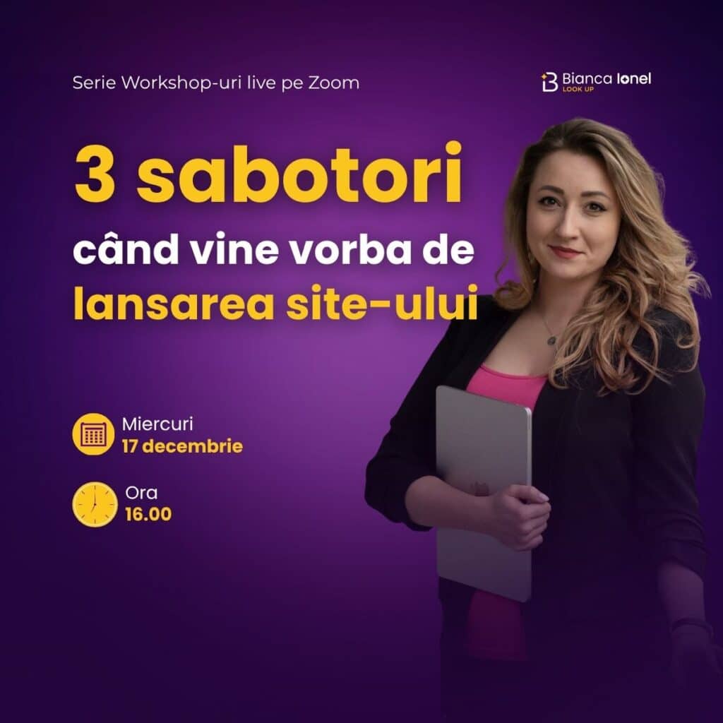 WORKSHOP 3 - bianca ionel decembrie 2025 3 sabotori când vine vorba de lansarea site-ului